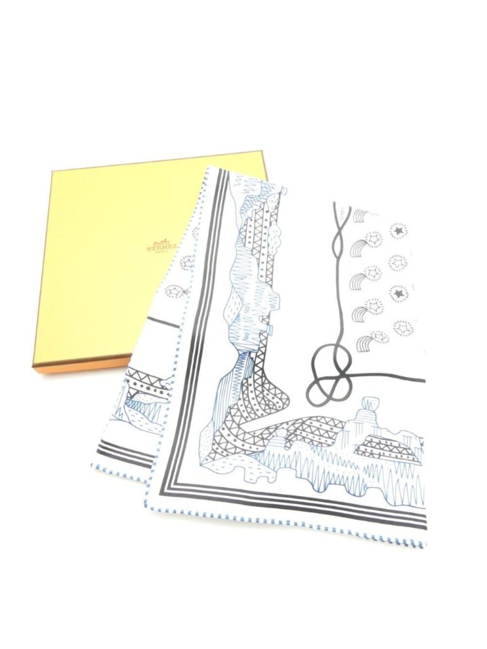 Hermes Carre 55 Les Canyons Etoiles From The To The Stars Scarf Silk Bandana